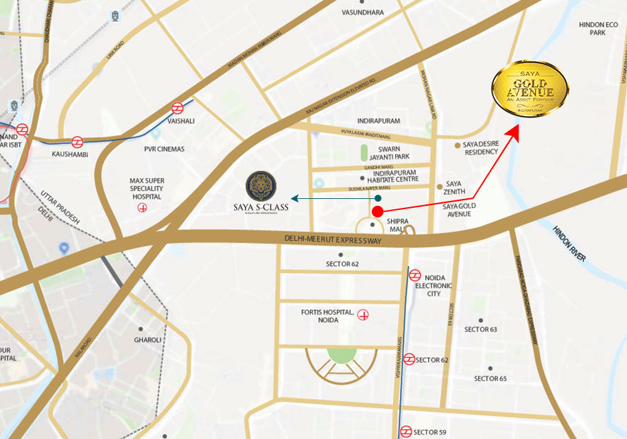 Saya Gold Avenue Location map Saya Gold Avenue Location Map